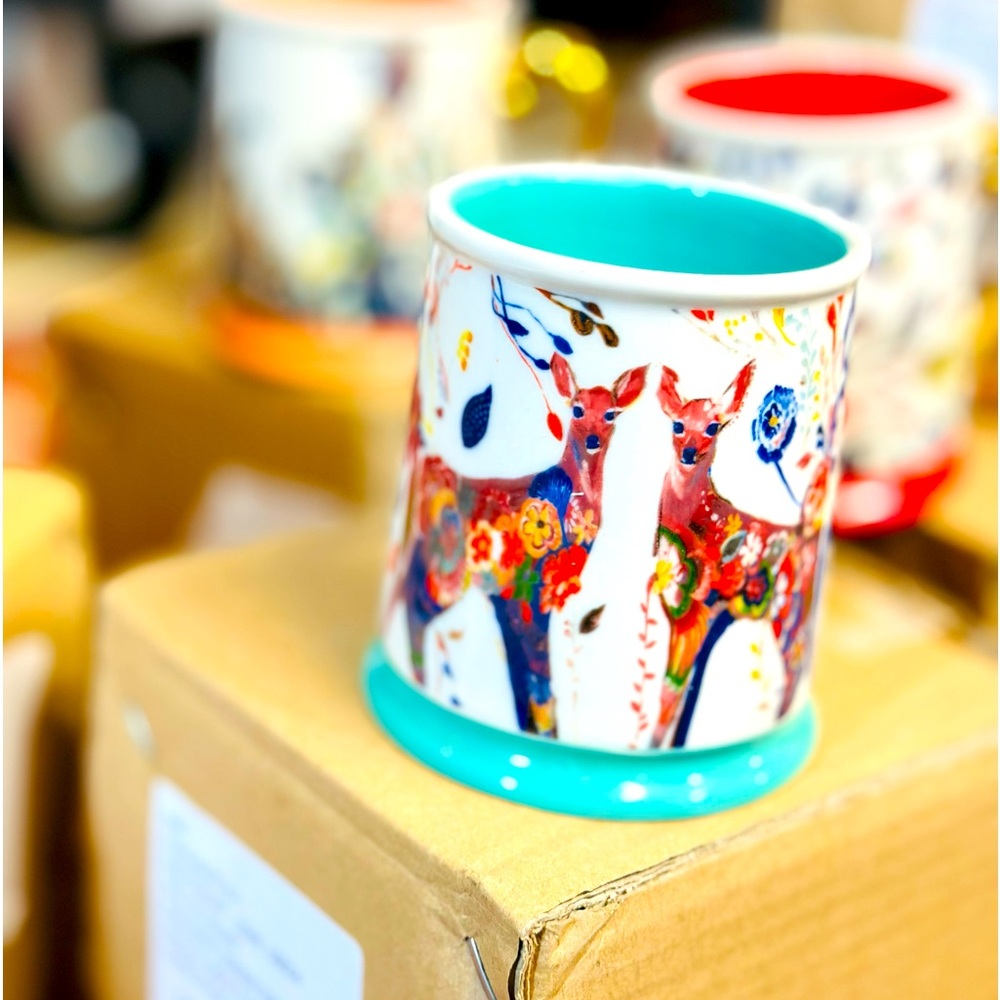 beautiful Starla Halfmann  FAWN/Deer mugs from Anthropologie